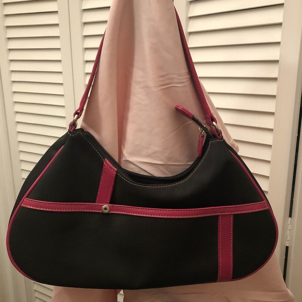 Franco Sarto women black/dark pink shoulder bag